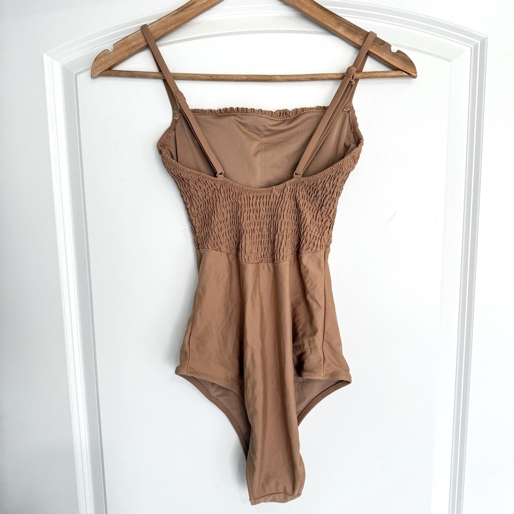 Aerie Tan One Piece Swimsuit Small-Long - Picture 3 of 8